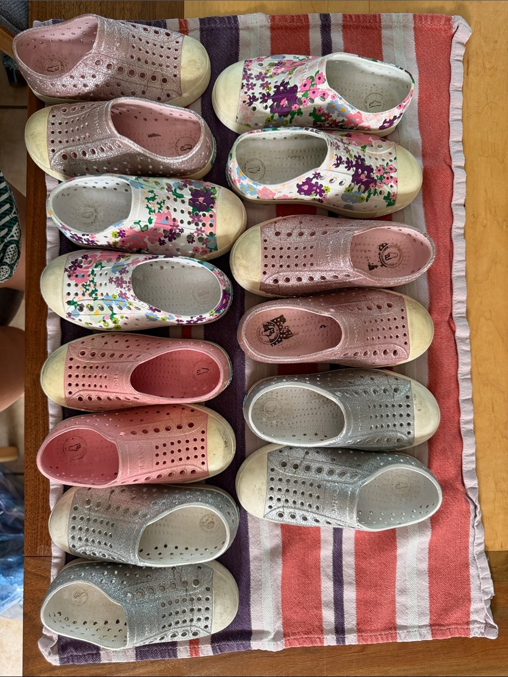 Lot of toddler Native slip on sneakers (4) pairs size 9 and (3) pairs size 10